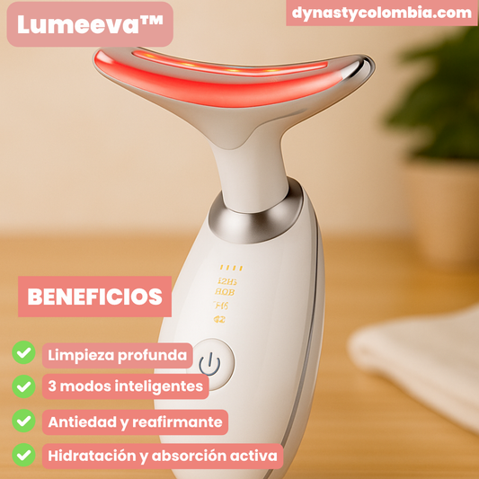 Lumeeva™ Masajeador Facial Electrico Luz LED