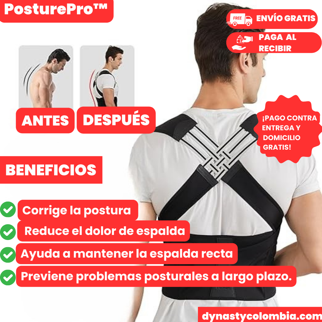 PosturePro™ Corrector de Postura Entrelazado